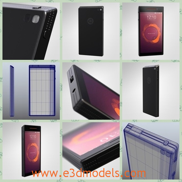 3d model the phone in black - This is a 3d model of the phone in black,which includes textures, materials and light setup- continuous topology modeled of only quads thus can be smoothed if needed.