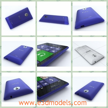 3d model the phone in blue - This is a 3d model of the phone in blue,which is the brand in China and it is famous and popular among the young people.