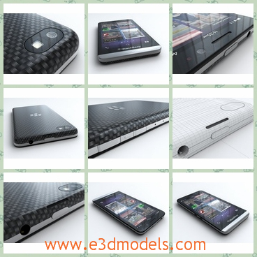3d model the phone of blackberry - This is a 3d model of the phone of blackberry,which is famous and has a touchscreen.The model is black and it is cool.