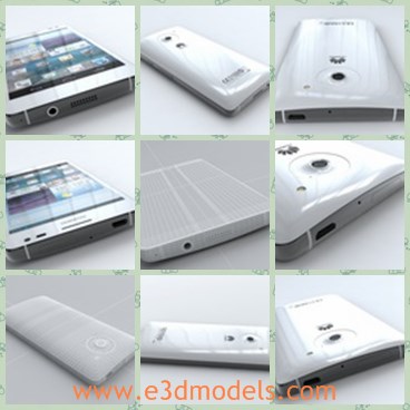 3d model the phone of Huawei - This is a 3d model fo the Huawei phone,which is white and made in China.The phone is popular among people and which is made with high quality.
