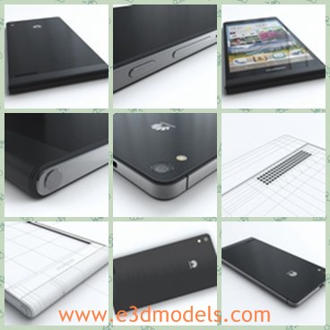 3d model the phone of Huawei - This is a 3d model of the phone of Huawei,which is the product of China.The model is so popular in China among young pweople.