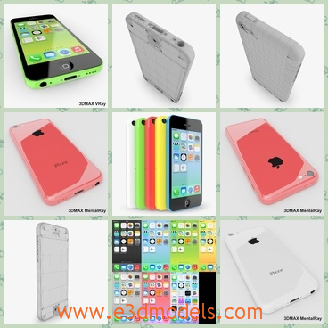 3d model the phone of iPhone 5 - This is a 3d model of the phone of iPhone5,which is nicely organized, has correct names for all objects and has good topology, TRI and QUAD polygons only.
