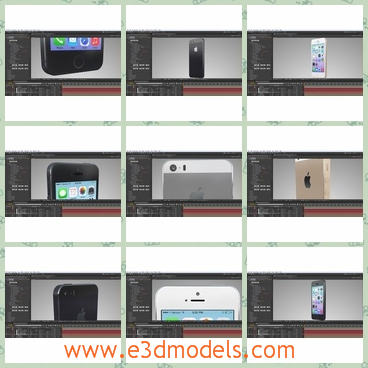 3d model the phone of iPhone 5s - This is a 3d model of the iPhone 5s,which is the newest type of the phone and the black version is popular around the world.