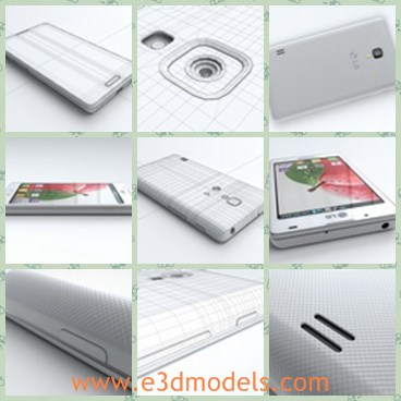 3d model the phone of LG - This is a 3d model of the phone of LG,which is white and popular in Chinese market.The model is a high quality product and fully detailed.