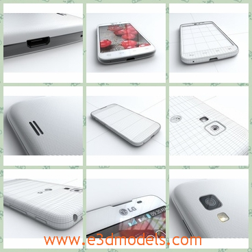 3d model the phone of LG - This is a 3d model of the phone of LG,which is modern and made in high quality.The model is famous in the world.