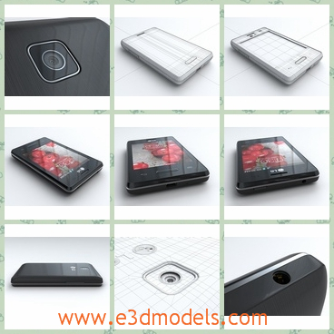 3d model the phone of LG - This is a 3d model of the phone of LG,which is black and popular among young people.