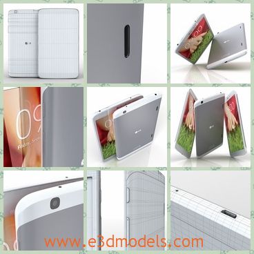 3d model the phone of LG - This is a 3d model of the phone of LG,which has a large screen and the shape is widely used in the world.