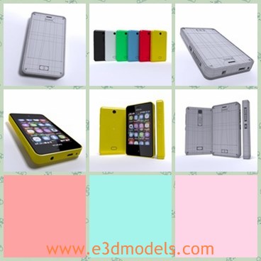 3d model the phone of Nokia - This is a 3d model of the phone of Nokia,which is a famous brand.The model has a good reputation for its high quality.