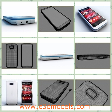 3d model the phone of Nokia - THis is a 3d model of the mobile phone Nokia 5530,which is modern and made in high quality.