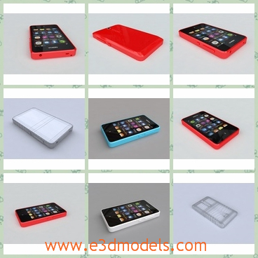 3d model the phone of Nokia - This is a 3d model of the phone of Nokia,which is popular and famous in the world.The model can be easily changed all the parts of the object, the stacks are not collapsed.