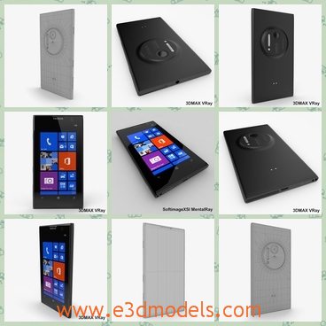 3d model the phone of Nokia - This is a 3d model of the phone of Nokia,which is black and cool and the phone isnicely organized, has correct names for all objects and has good topology.