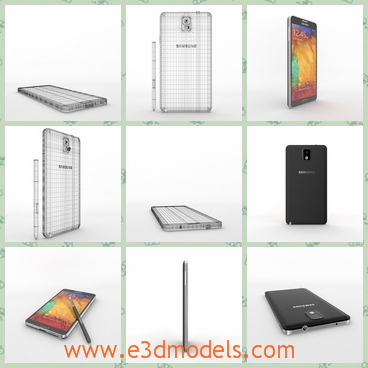 3d model the phone of Samsung - This is a 3d model of the phone of Samsung,which is modern and pretty.The model'soriginal file format is Max 2013 and the model has OBJ, max 2010 file formats .