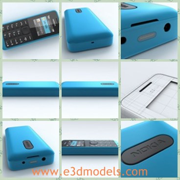 3d model the phone with keyboard - This is a 3d model of the phone with keyboard,which is blue and very popular in life.The brand is famous around the world.