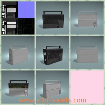 3d model the portable radio - This is a 3d model of the portable radio,which is small and old.The radio has an unique object name and an unique named standard material.