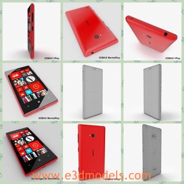 3d model the red Nokia - This is a 3d model of the red Nokia,which is the famous brand in the world.The model is made with good quality and many people love it so much.