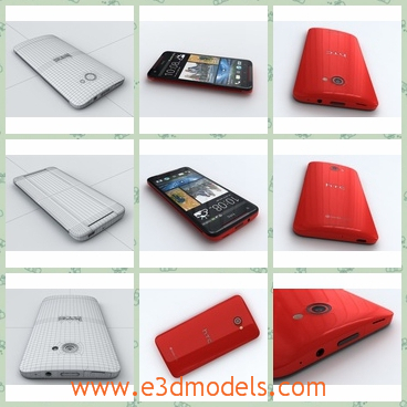 3d model the red phone of HTC - This is a 3d model of the red phone of HTC,which is popular in China and Chinese people are support the phone greatly.