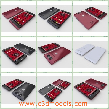 3d model the red phone of Motorola - This is a 3d model of the red phone of Motorola,which is large and made in high quality.The model is popular in the world.