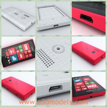 3d model the red phone of Nokia - This is a 3d model of the red phone of Nokia,which is detailed and textured.The phone is popular and common during 1980s.