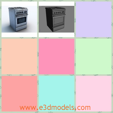 3d model the ruined stove - This is a 3d model of the ruined stove,which is the common and most necessary appliance.THe stove is dirty and rusty.