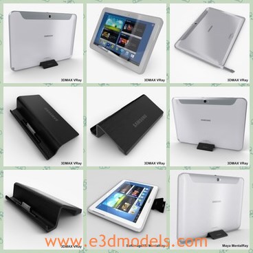 3d model the Samsung computer - This is a 3d model of the Samsung computer,which is white and modern.The model is made with good quality.