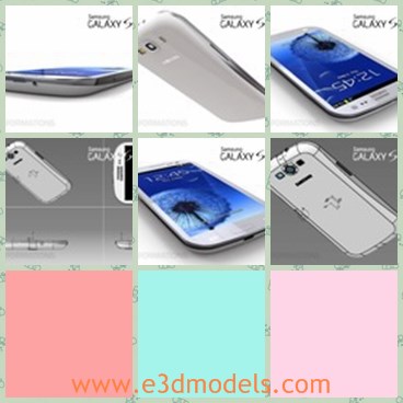 3d model the Samsung galaxy S3 - This is a 3d model of the Samsung galaxy S3,which is the famous phone is life.The phone is made in Korea and popular in many countries.