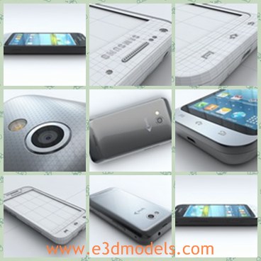 3d model the Samsung phone - This is a 3d model of the Samsung phone,which is luxury and detailed.The model is poular in life.