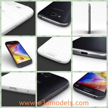 3d model the Samsung phone - This is a 3d model of the Samsung phone,which is black and popular in Korea and other Korean countries.
