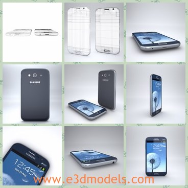 3d model the Samsung phone - This is a 3d model of the Samsung phone,which is the famous brand in the world.The phone is not expensive.