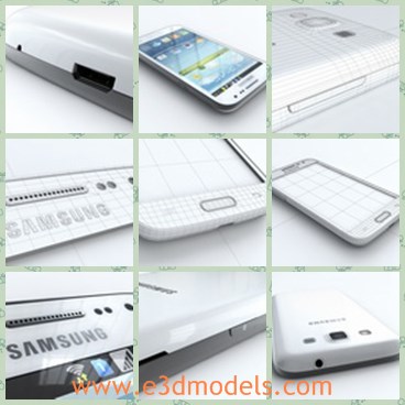 3d model the samsung phone - This is a 3d model of the Samsung phone,which has a large screen and the model is famous around the world.Many young people like it.