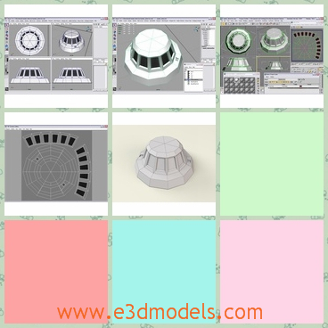 3d model the smoke detector - This is a 3d model of the smoke detector,which is lmodern and electronic.The model is an alarmed component for games,educational,vistalizarion and other pueposes.