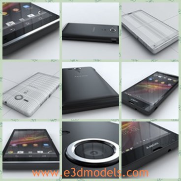 3d model the Sony phone - THis is a 3d model of the Sony phone,which is the new product made by Sony. The model is in good quality and very popular between young people.