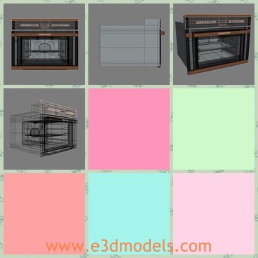 3d model the steamer oven - This is a 3d model of the steamer oven,which is realistic and common.The model is clean and made in details.