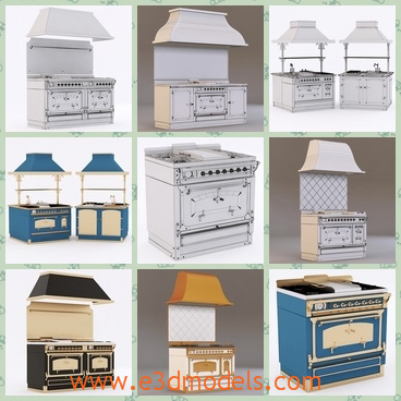 3d model the stoves with a cover - This is a 3d model of the stoves with a cover,which iss fine and pretty.The model is decorated with fine decorations.