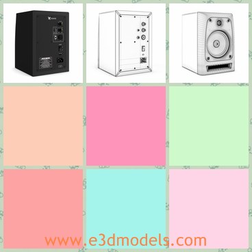 3d model the studio monitor - This is a 3d model of the studio monitor,which is the common equipment in our daily life.The model is made in details and with high quality.