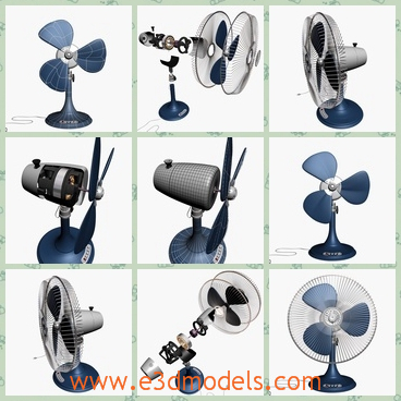 3d model the table fan - This is a 3d model of the table fan,which is small and can be place at the corner of the table.The fan is the common equipment in the countries.