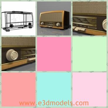 3d model the table radio - This is a 3d model of the table radio,which is old and antique.The model is made decades ago.There are many other materials in the model.