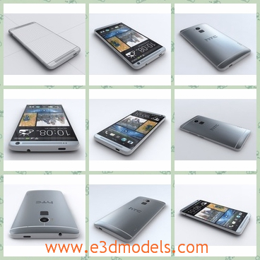3d model the THC phone - This is a 3d model of the HTC phone,which is a new and popular one in China.The model has a touchscreen and the screen is convenient to use.