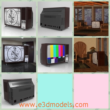 3d model the TV in 1970 - This is a 3d model of the TV in 1970.There's no need to continue watching that outdated black and white set when the new one is in full color!