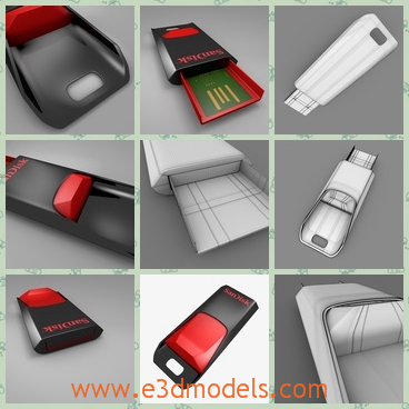 3d model the USB - This is a 3d model of the USB,which is useful and common in our life.The model is the storage for the information.