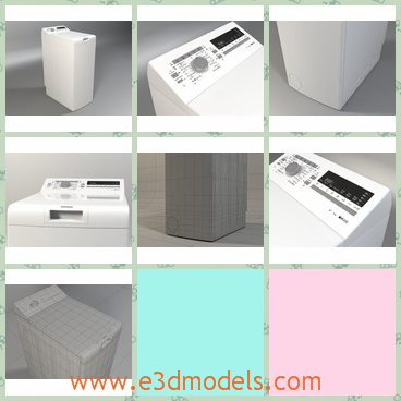 3d model the washer machine - This is a 3d model of the washer machine,which is used in the laundry and the model is popular among the young people.