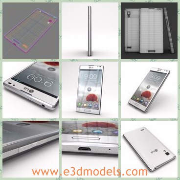 3d model the white LG phone - This is a 3d model of the white LG phone,which 
is popular and famous in China and many other countries.
