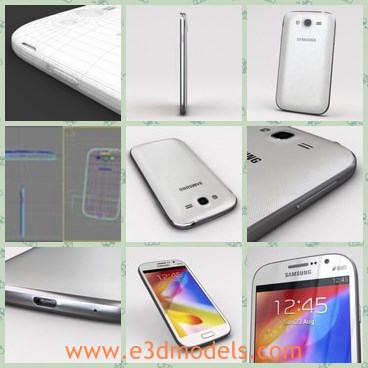 3d model the white phone - This is a 3d model of the white phone,which is modern and popular in Korea.