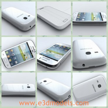 3d model the white phone - Thi is a 3d model of the white Samsung phone,which is made in Korea.The phone is the popular one in the markets.
