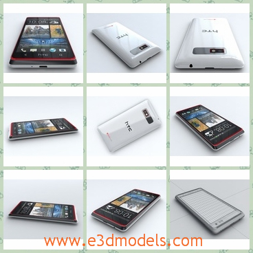 3d model the white phone - This is a 3d model of the white phone,which is the brand from China,HTC.The brand is the most famous brand in China.