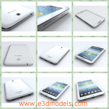 3d model the white phone from Korea - This is a 3d model of the white phone from Korea,which is famous and popular amongst young people.
