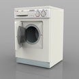 3d model the white washing machine