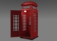 3d models of UK phone booth