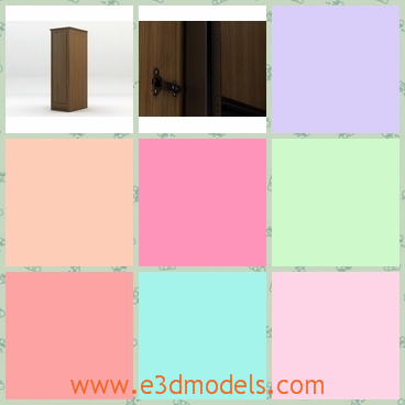 3d model a cabinet in brown - This is a 3d model about a cabinet in brown,which is made of wood.The cabinet is oblong.