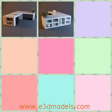3d model a table — a cabinet - This is a 3d model of a table,which has many shelves,and so can be used as the cabinet.The table now is popular in modern society.