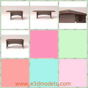 3d model conference table fp41 - This is a 3d model of a conference table FP41,which is suitable for the office decoration,and the chamfered edges with two segments.